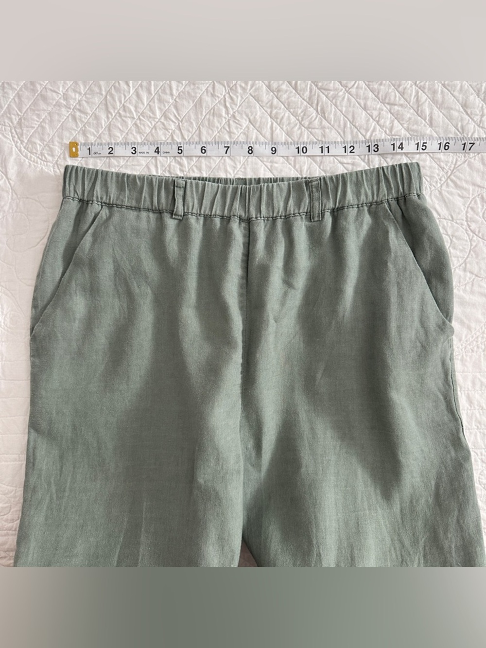 Quince 100% European Linen Cropped Wide Leg Pants Women’s Medium - Picture 5 of 10